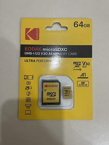 termal kamera: ✅Yadaş kartı ✅16 GB—15 azn ✅32 GB—18azn ✅64 GB—22 azn Kodak microSD — 5