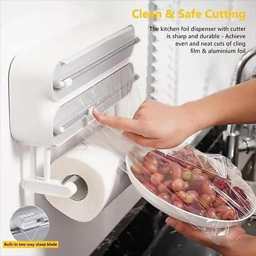 Ostala kuhinjska oprema: Zidni kuhinjski držač/dispencer 3 u 1 - Praktičan organizator za — 16