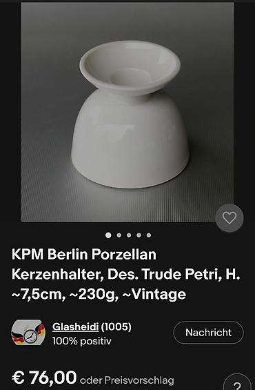 Sveće i svećnjaci: Svecnjak nov 1945 do 1962g KPM porcelan Berlin. Nov porcelanski — 2
