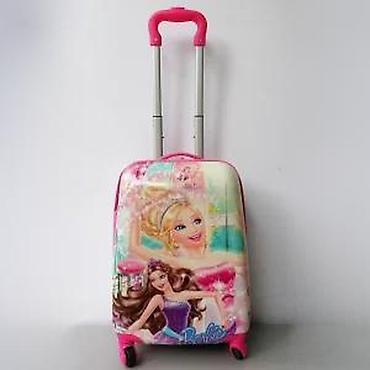 Rančevi, torbe i koferi: Dečji kofer na točkiće – Barbie motiv - Tvrda školjka sa sjajnim — 9