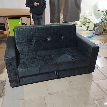 balaca stul: Modern yumşaq mebel – çevrilən divan və taxta karkaslı çarpayı Divan — 1