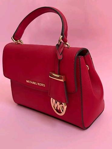 kos: Michael Kors ženska torba – model s ručkom, crvena - Materijal — 2