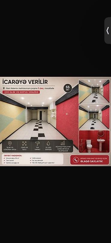 аренда под офис: İcarəyə verilən obyekt – 66m², Həzi Aslanov metrosunun çıxışına 3 — 3