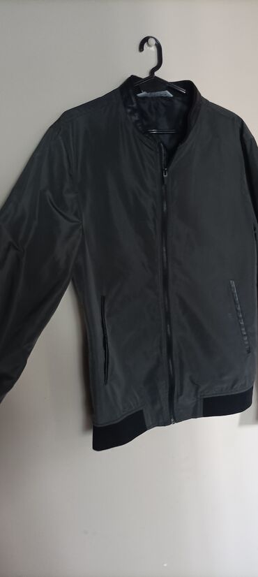 muska kozna jakna: Jakna M (EU 38), bоја - Siva