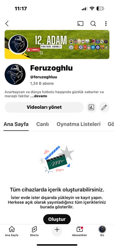 reklam sirketleri vakansiya: 1.300 abuneli Youtube kanalı satılır aktiv sehife olub