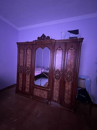 t frez: İşlənmiş, 6 qapı, Güzgülü, Qəhvəyi, Taxta, Açılan, Düz dolab — 5