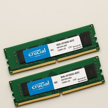 Оперативная память (RAM): Оперативная память, Б/у, Crucial, 16 ГБ, DDR4, 2666 МГц