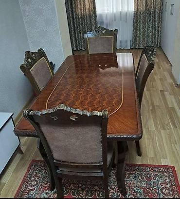 masa satisi: Qonaq otağı üçün, İşlənmiş, 4 stul — 1