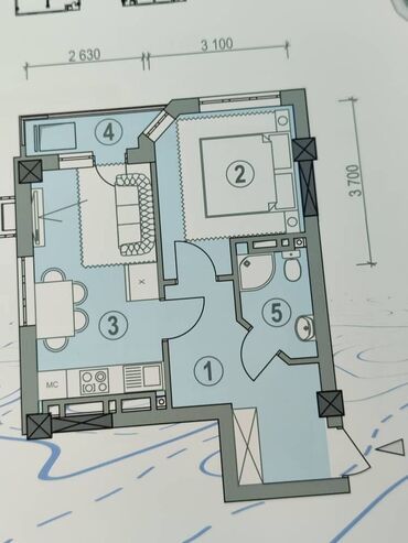 Продажа квартир: 1 комната, 37 м², Элитка, 5 этаж, ПСО (под самоотделку)