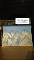 Şəkillər, tablolar: Əl işi rəsm tabloları – akril boya ilə kətan üzərində. 1) Ağ çiçəklər — 3