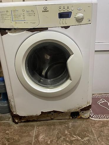 Məişət texnikası: Indesit ön yükləməli paltaryuyan maşın İşlək vəziyyətdə - — 2