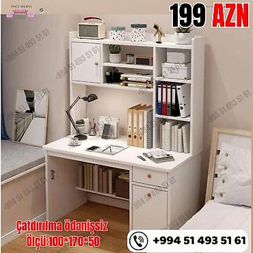 ofis stolu: İş masasının üstlükli model - Qiymət: 199 AZN - Ölçü: 100×170×50 sm - — 1