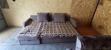 диван кровать фото цены: Диван-кровать, цвет - Серый, Б/у