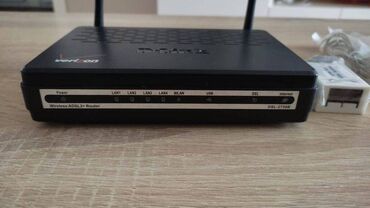 internet modem wifi: Wi-Fi router/modem ADSL/ADSL2/ADSL2+ wireless N, D-Link router əla