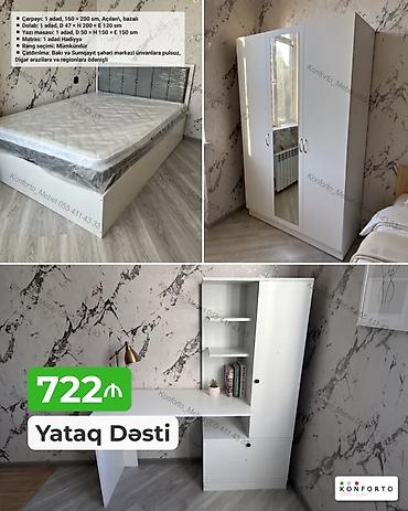 Мебель на заказ: Yataq Dəsti – Komplekt variantlar Variant 1 – 722 ₼ Tərkibi: - — 1