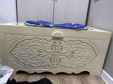 кухонный шкафчик: Сундук, Для белья, Дерево, цвет - Бежевый