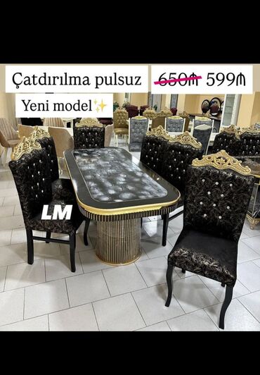 Çarpayılar: Qonaq otağı üçün, Yeni, 8 stul