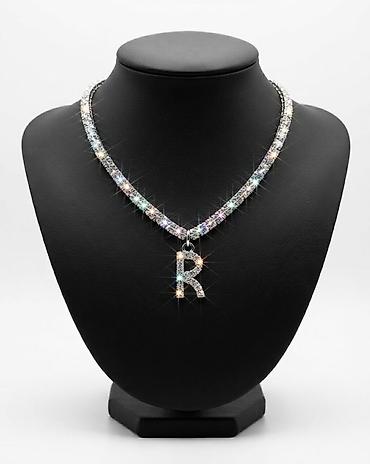 Цепочка чынжыр мончок ожерелье колье Ц с подвеской «R» Стильное и