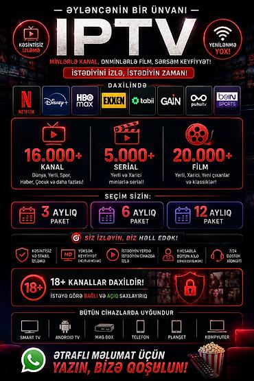 mobil ip tv: 📺 PREMİUM IPTV XİDMƏTİ 🔥 16.000+ kanal 🎬 5.000+ serial 🍿 20.000+ film — 1