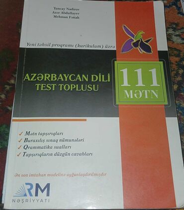 Testlər: Tuncay Nadirov, Azər Abdullayev və Mehman Fəttah tərəfindən tərtib