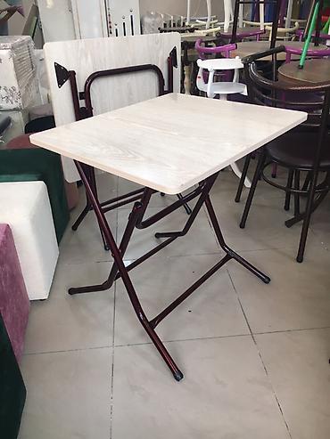 Masalar: Qatlana bilən kvadrat masa - Üst səth: Açıq ağac naxışlı laminat — 1