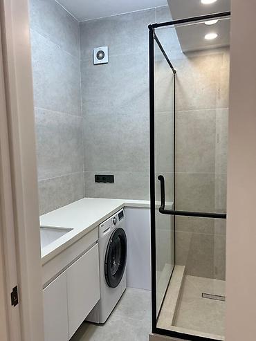 Ремонт под ключ: Современная ванная/санузел под ключ в минималистичном стиле. - — 2