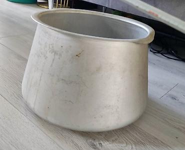 Alüminium qazanıncı (kütləvi bişirmə üçün) - Material: qalın divarlı