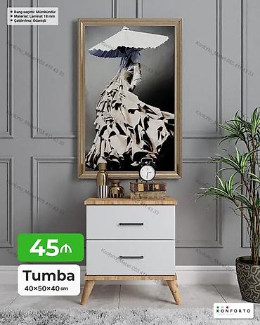 Tumba – 40×50×40 sm ölçüdə - Material: 18 mm laminat - Rəng seçimi