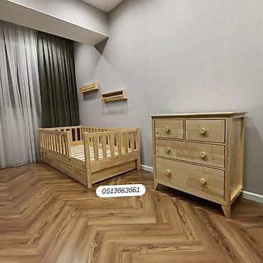 kamod modelleri: Məhsul: Uşaq çarpayıları və şkaf-komod dəsti Təsvir: - Masif ağacdan — 3