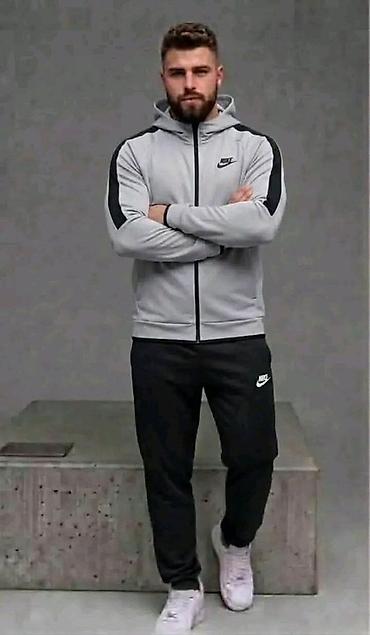 nike tech fleece plavi: Muške komplet trenerke za punije. Veličine 2XL 3XL 4XL 5XL — 3