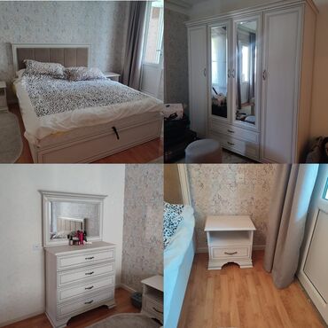 кух гарнитур бу: Двуспальная кровать, Шкаф, Трюмо, 2 тумбы, Б/у