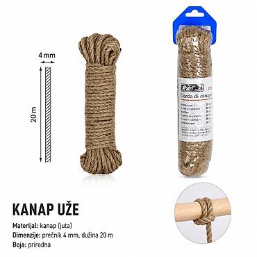 KMT Kanap od jute 5302202 Prirodni kanap od jute, pogodan za ručni