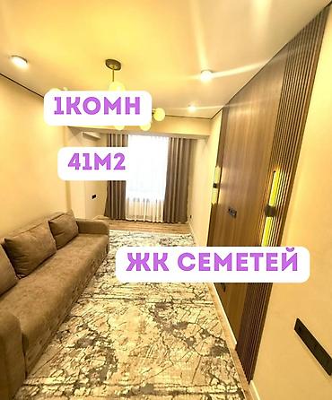 Продажа квартир: 1 комната, 41 м², Пишпек Элитка, 3 этаж, Евроремонт — 1