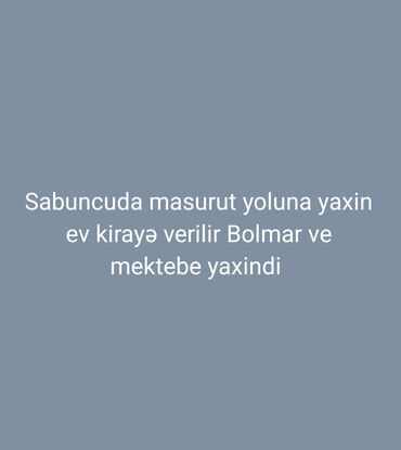 Ev üçün digər mallar: Sabuncuda masurut yoluna yaxın ev kiraye verilir Bolmar ve mektebe lalafo.az -da Ev üçün digər mallar: Sabuncuda masurut yoluna yaxın ev kiraye verilir Bolmar ve mektebe