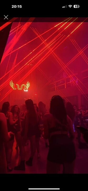 Tədbirlərin təşkili: Rich muzik interyeri. Qırmızı rəngli lazer şüaları və işıqlandırma