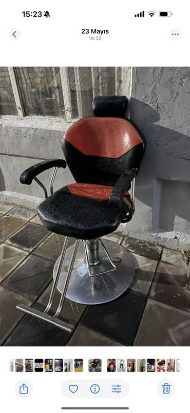 Salon, tibbi kreslolar: Saş kəsimi kreslosu