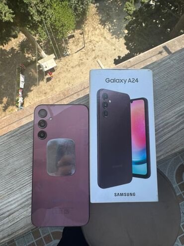 Samsung: Samsung Galaxy A24 4G, 128 GB, rəng - Qırmızı, Barmaq izi, Face ID