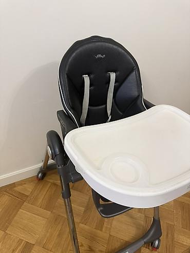 me: Стульчик для кормления, Б/у, Peg perego, Пластик, Трансформер, цвет - Черный, Самовывоз — 2