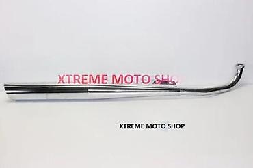 boce slajder: Izduvna grana/auspuh za motocikl – hromirani “fish tail” stil - — 1