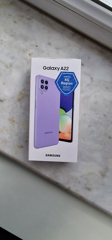 телефоны самсунк: Samsung Galaxy A22, Б/у, 64 ГБ, цвет - Фиолетовый, 1 SIM