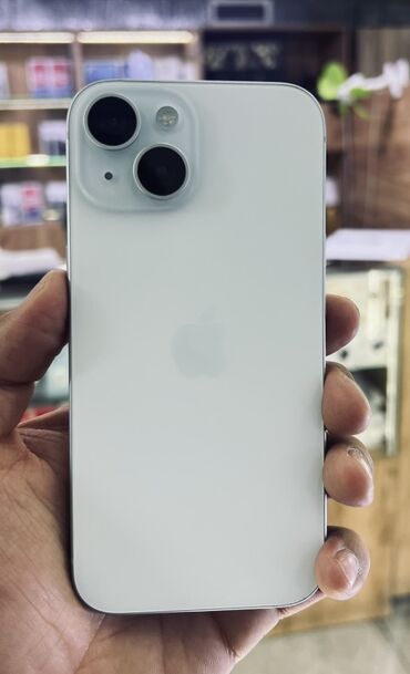 видие камера: IPhone 15, Колдонулган, 128 ГБ, Ак