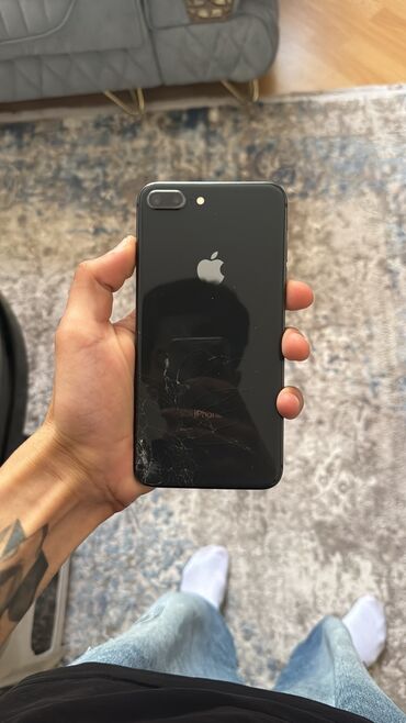 işlənmiş telefonlar iphone: IPhone 8 Plus, 64 GB, Space Gray, Qırıq, Barmaq izi