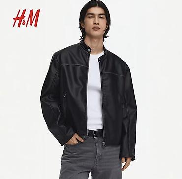 h m комбинезон: Мужская куртка H&M, модель в стиле мото-джекета. - Цвет: черный - — 4