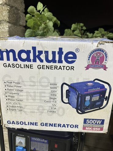isiq generator: Makute MK-950 benzin generatoru Texniki göstəricilər: - Maksimum güc