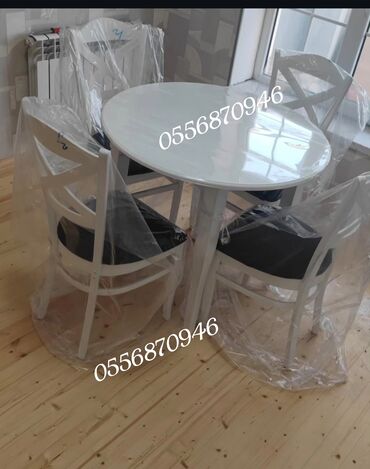 Masa və oturacaq dəstləri: Mətbəx üçün, Yeni, Açılan, Dördbucaq masa, 4 stul — 21