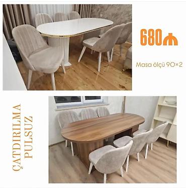 ailə agacı: Qonaq otağı üçün, Yeni, Açılmayan, Oval masa, 6 stul — 1