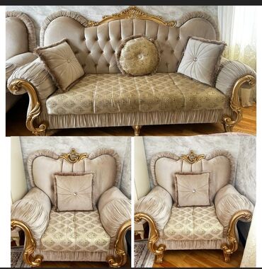 Salon masaları: İşlənmiş, Divan, 2 kreslo