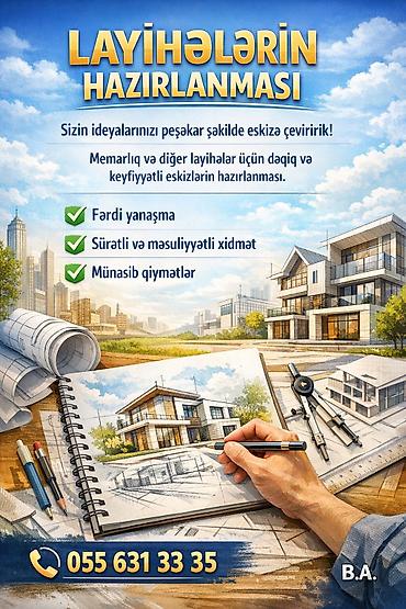 ördək şəkli: Memarlıq və digər layihələr üçün eskizlərin hazırlanması xidməti - — 1