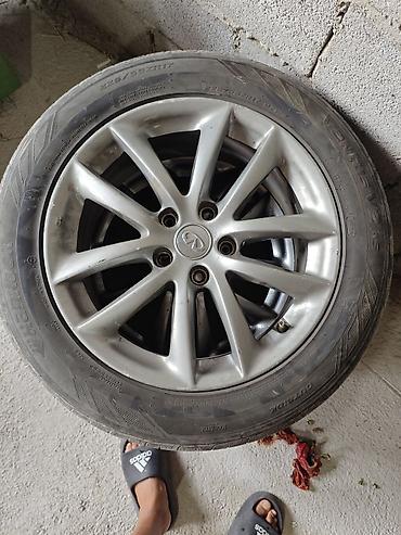 Унаа: Дөңгөлөктөр монтажда 225 / 55 / R 17, Жай, Колдонулган, Комплект, Жеңил унаалар, Куйма, тешиктери - 5 — 5