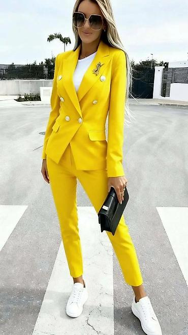 Kompleti: Ženski komplet – elegantno odelo sa sako‑m i pantalonama veličine S — 7